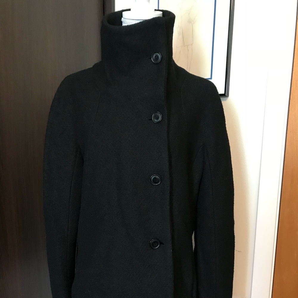 Talbots stylish black wool coat - Picture 2 of 8